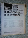 Pioneer KP-404G 202G Service Manual Original Repair Book Stereo Car Radio Tape. Fixed Price $27.50.