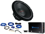 Crunch CRW12D4 12" 800W Subwoofer Dvc Ohm Car Audio Sub+mono Amplifier+amp Kit. Fixed Price $146.90.