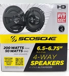Scosche HD6504A-WM1SD 6.5IN 4-WAY Car Door Speakers 200W Pair Full Range Audio. Fixed Price $52.99.
