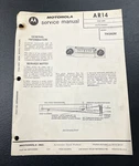 Original Motorola Model TM292M Service Manual AR14 File 1972. Fixed Price $13.45.