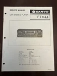 Sanyo Ft 644 Car Stereo Player Tape Deck Service Manual Vintage Oem Diagrams. Fixed Price $15.99.