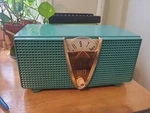 Philco Working Am Tube Radio E-816-124 Turqoise Twin Speaker 1959. Fixed Price $149.99.