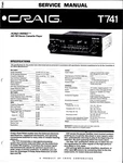 Craig T741, Road Rated Am/fm Stereo Cassette Player, Original Service Manual. Fixed Price $20.00.