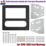 1990-93 Ford Mustang Radio Relocation Double Din Trim Bezel Mounting Kit. Fixed Price $17.99.
