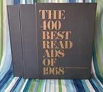 400 Best Read Ads Of 1968 2 Volume Box Set Rosser Reeves Corinthian Ed Book. Fixed Price $194.55.