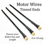 Rcp Motor Wires 8/10 Awg Tinned Ends Choose Your Bullet Connector Size & Length. Fixed Price $9.99.