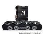 Menace Audio Voicebox 4-6.5" Midrange Enclosure & Series 3000W 4-CHANNEL Amp. Fixed Price $349.99.