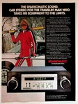 Sparkomatic Car Stereo Ad Vintage Magazine Print Skiing Travelin' Man 1970S 80S. Fixed Price $13.50.