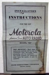 1937 Motorola Auto Radio Model 65 Installation Instruction Ford Chrysler Lincoln. Fixed Price $28.82.