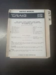 Craig 31535 3136 Service Manual Original Repair Book 8 Track Tape Player Stereo. Fixed Price $49.99.