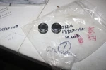 Excellent Ford 1971 73 Cougar Mustang Radio Volume Knobs (2) D1ZA-18822-AA. Fixed Price $47.99.