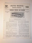 Bendix 1968 Dodge Auto Am Radio Service Manual Truck. Fixed Price $14.99.
