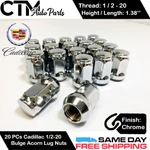 20PC Chrome 1/2-20 Wheel Lug Nuts Conical Seat For Cadillac 1959-1970 Deville. Fixed Price $21.24.