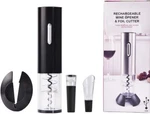 Rechargeable Electric Wine Bottle Openers Set, Vacuum Stopper,foil Cutter Pourer. Fixed Price $19.90.