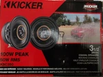 Kicker KSC350 50W Rms 3-1/2" Ks-series 2-WAY Coaxial Speakers. Fixed Price $84.00.