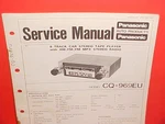 Panasonic 8-TRACK Tape Player/am/fm/mpx Radio Factory Service Manual CQ-969EU. Fixed Price $21.99.