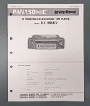 Panasonic CX-451EU Original Service Manual For 8-TRACK Solid State Stereo. Fixed Price $7.11.