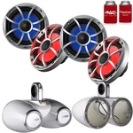 Wet Sounds OE-65IC-S-RGB 6.5" Oem Speakers Grill 12KMTEDW White Towers. Fixed Price $589.99.