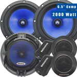 (2) Pairs 65C 2000W 6.5-INCH 2-WAY Car Audio Component Speaker System 6-1/2IN. Fixed Price $79.99.