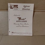 1963 Bendix Auto Radio Service & Parts Directory Book. Fixed Price $15.98.
