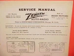 1941 Nash Ambassador 600 Convertible Coupe Sedan Zenith Radio Service Manual. Fixed Price $25.99.