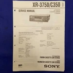 Sony XR-3750 XR-C350 Service Manual Original Paper Oem Repair Guide Usa. Fixed Price $37.44.