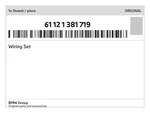 Genuine Bmw Wiring Set 61-12-1-381-719 New. Fixed Price $177.34.