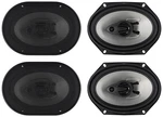 (4) Rockville RV68.3A 6X8" 3-WAY Car Speakers 1800 WATTS/340 Rms Cea Rated. Fixed Price $74.95.